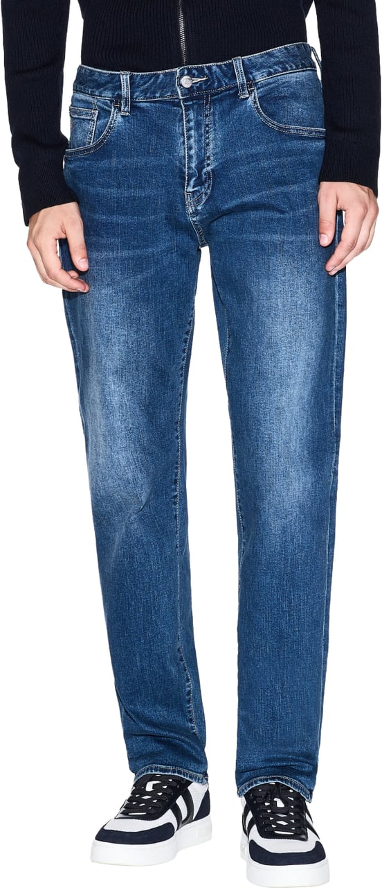 Armani Exchange Blue Denim Jeans Blauw