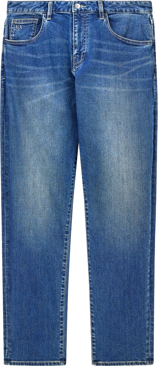 Armani Exchange Blue Denim Jeans Blauw