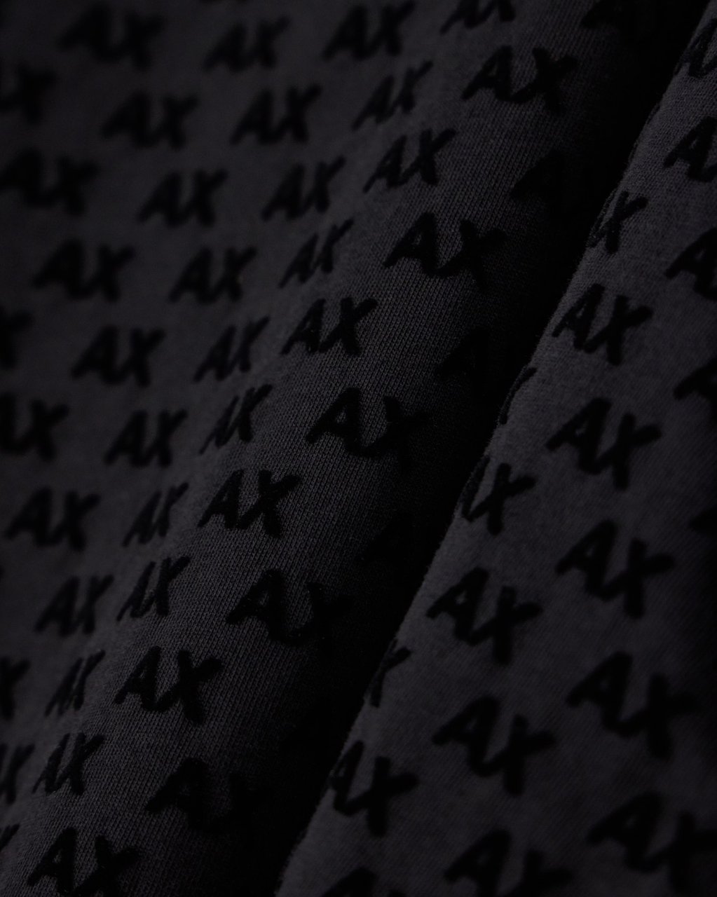 Armani Exchange T-shirt Black Allover logo Zwart