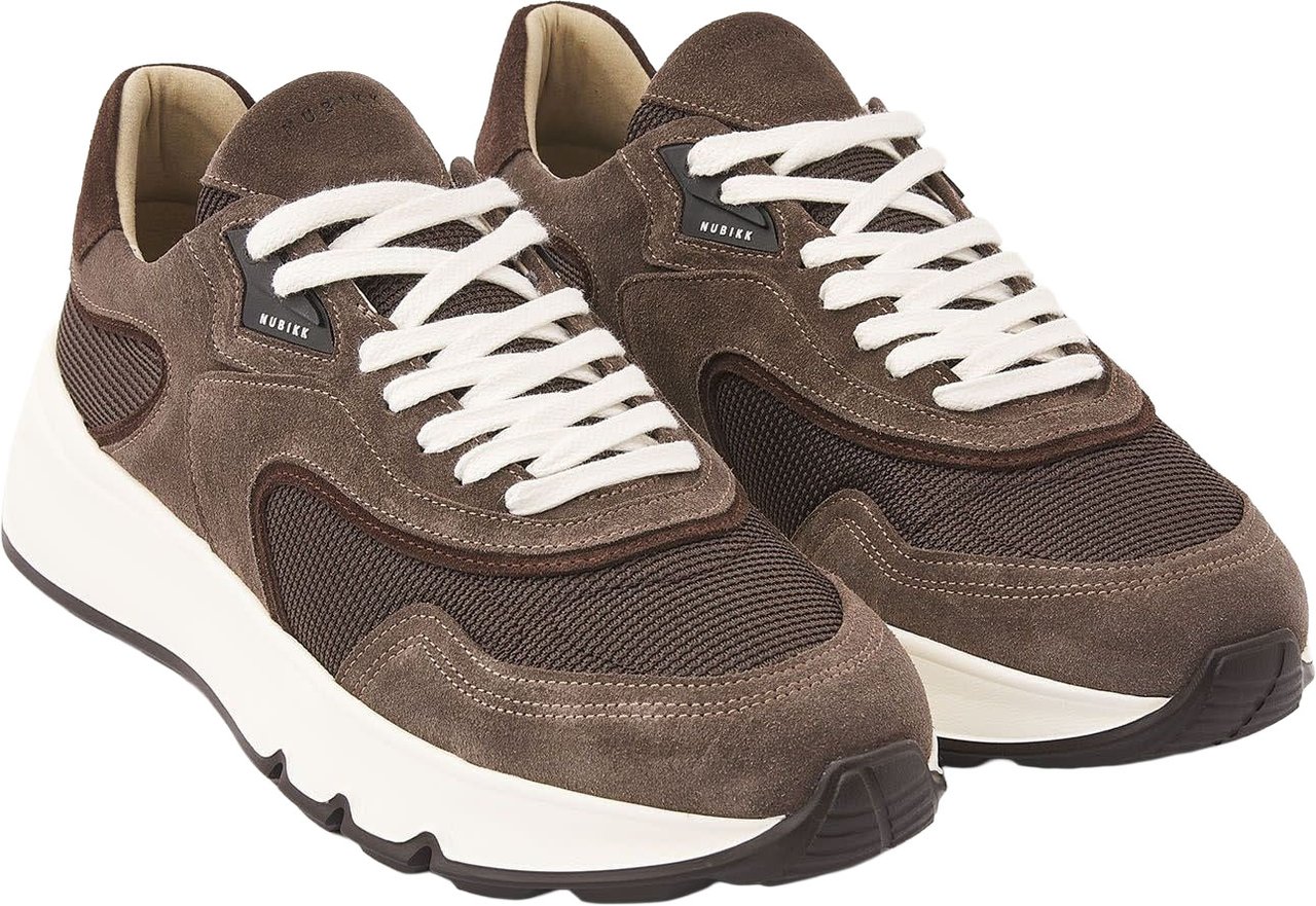 Nubikk Luca Noa Dark Grey Suède Brown Bruin