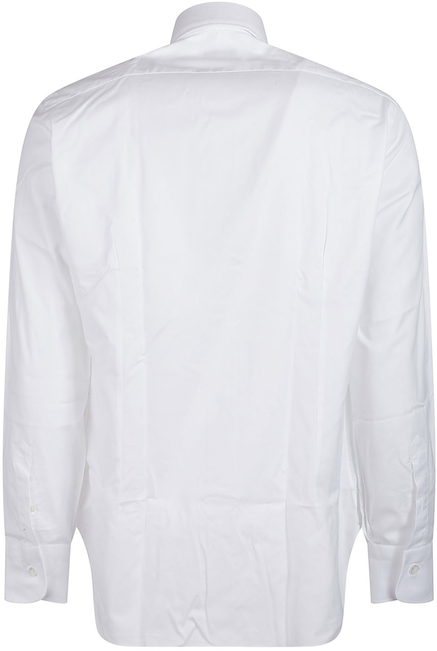 Barba Napoli Long Sleeve Neck Shirt White Wit