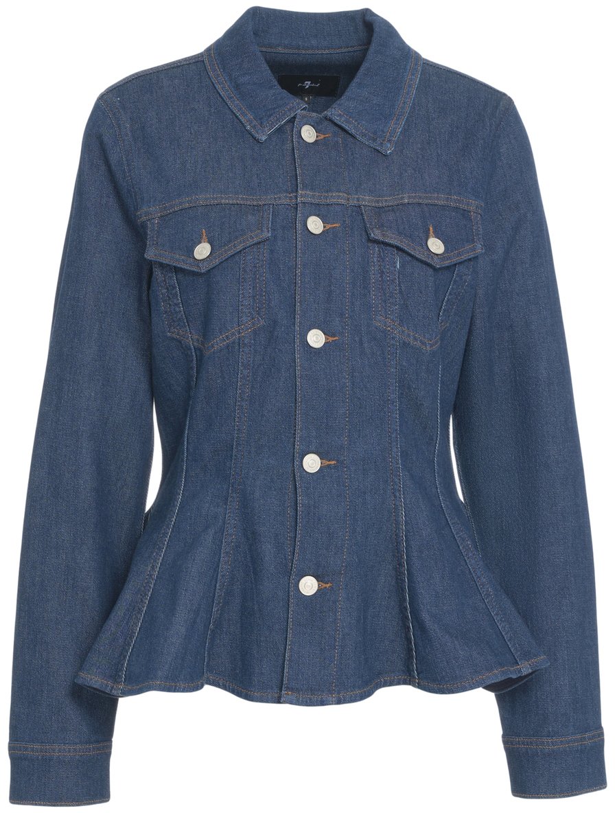 7 For All Mankind Giacca di denim 'Halona' Blauw