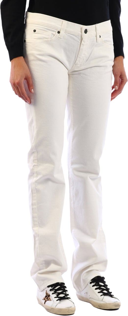 7 For All Mankind White Straight jeans Wit