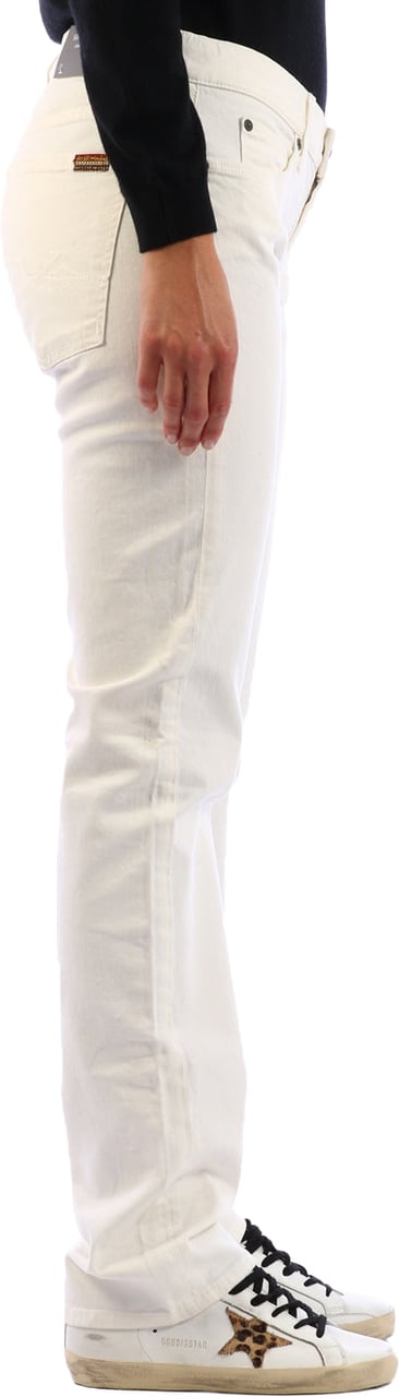 7 For All Mankind White Straight jeans Wit