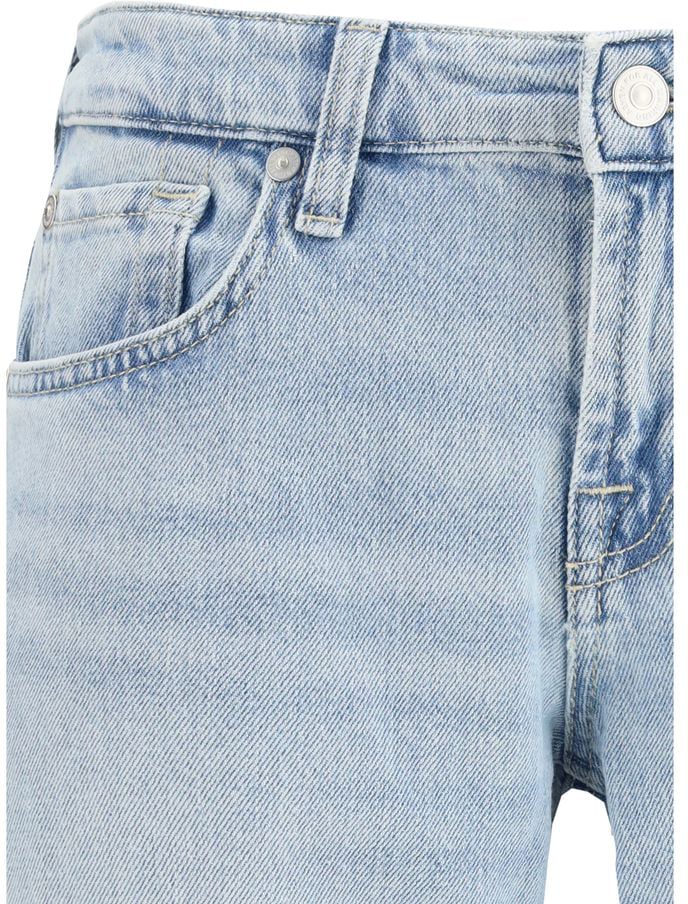 7 For All Mankind 7FOR Blue Cotton Straight-Leg Jeans Blauw