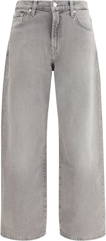 7 For All Mankind 7FOR Gray Cotton Relaxed Fit Jeans Grijs