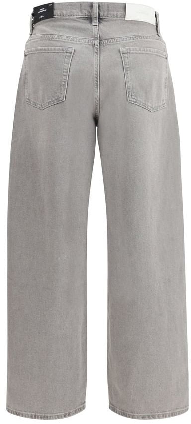 7 For All Mankind 7FOR Gray Cotton Relaxed Fit Jeans Grijs