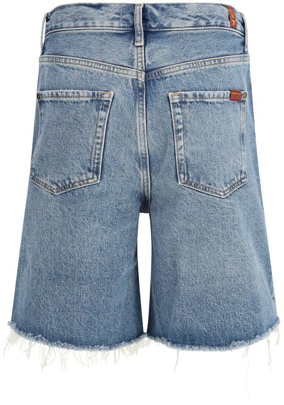 7 For All Mankind 7FOR Blue Cotton Bermuda Shorts Blauw