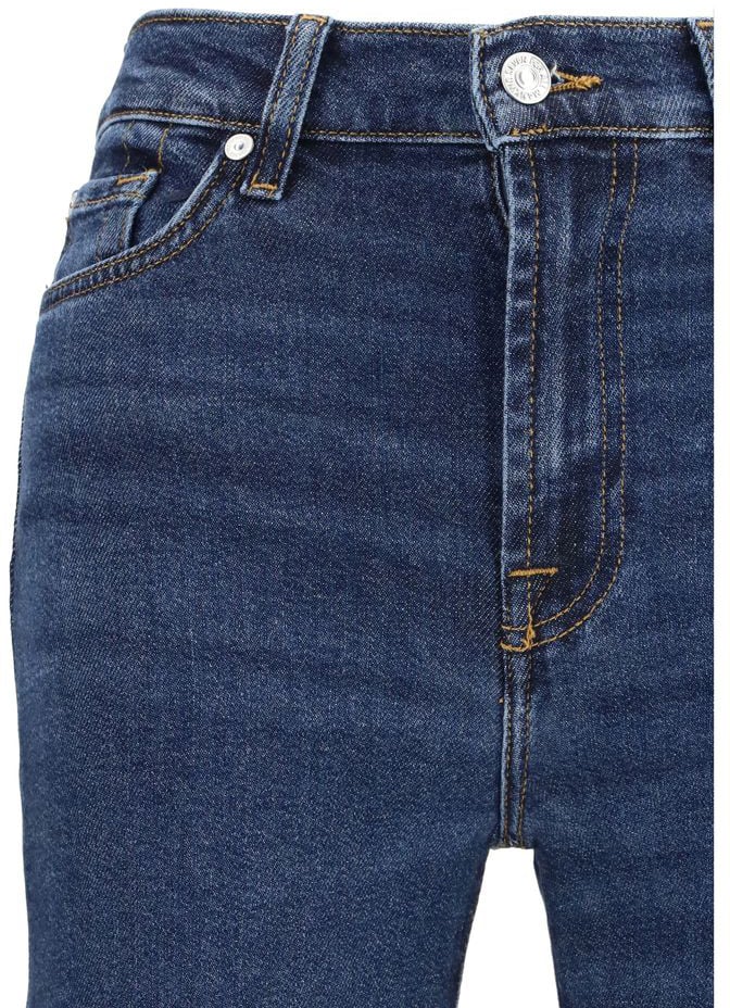 7 For All Mankind 7FOR Blue Cotton Flared Jeans Blauw