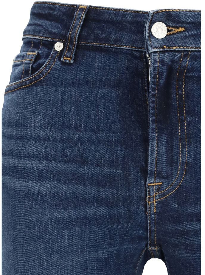 7 For All Mankind 7FOR Blue Cotton Bootcut Jeans Blauw