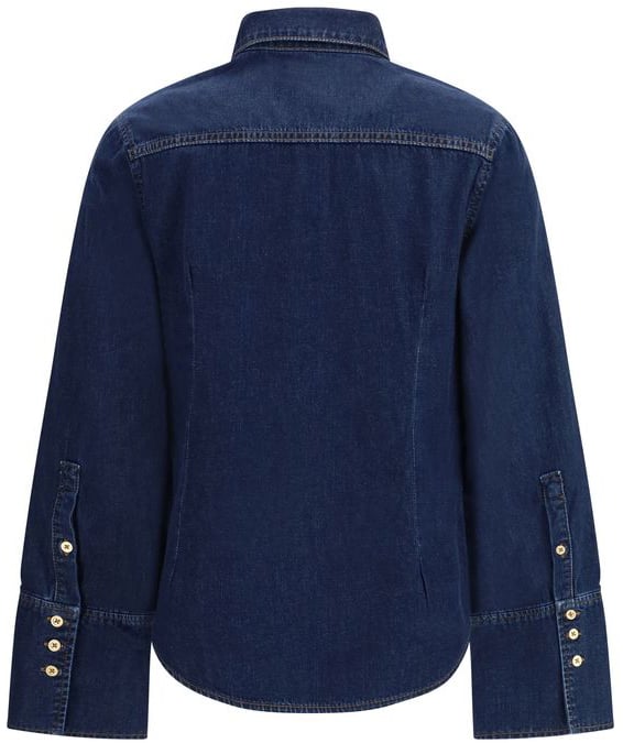 7 For All Mankind Indigo Soul Shaped Denim Shirt Zwart