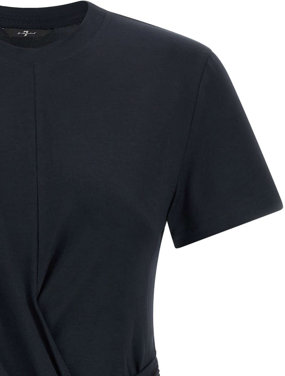 7 For All Mankind Blue Lyocell T-Shirt Wit