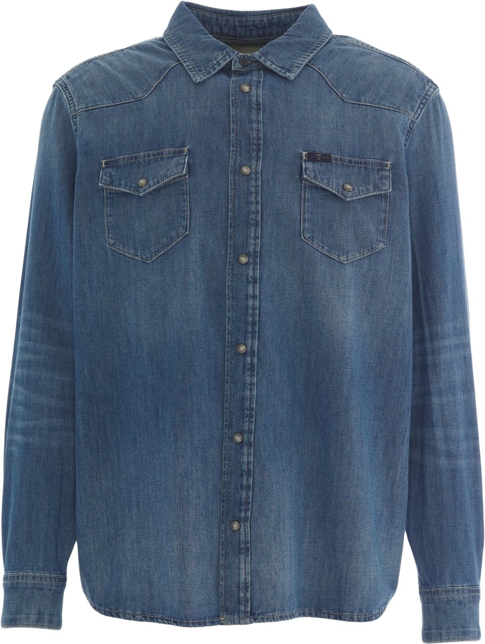 7 For All Mankind Cotton shirt Blauw
