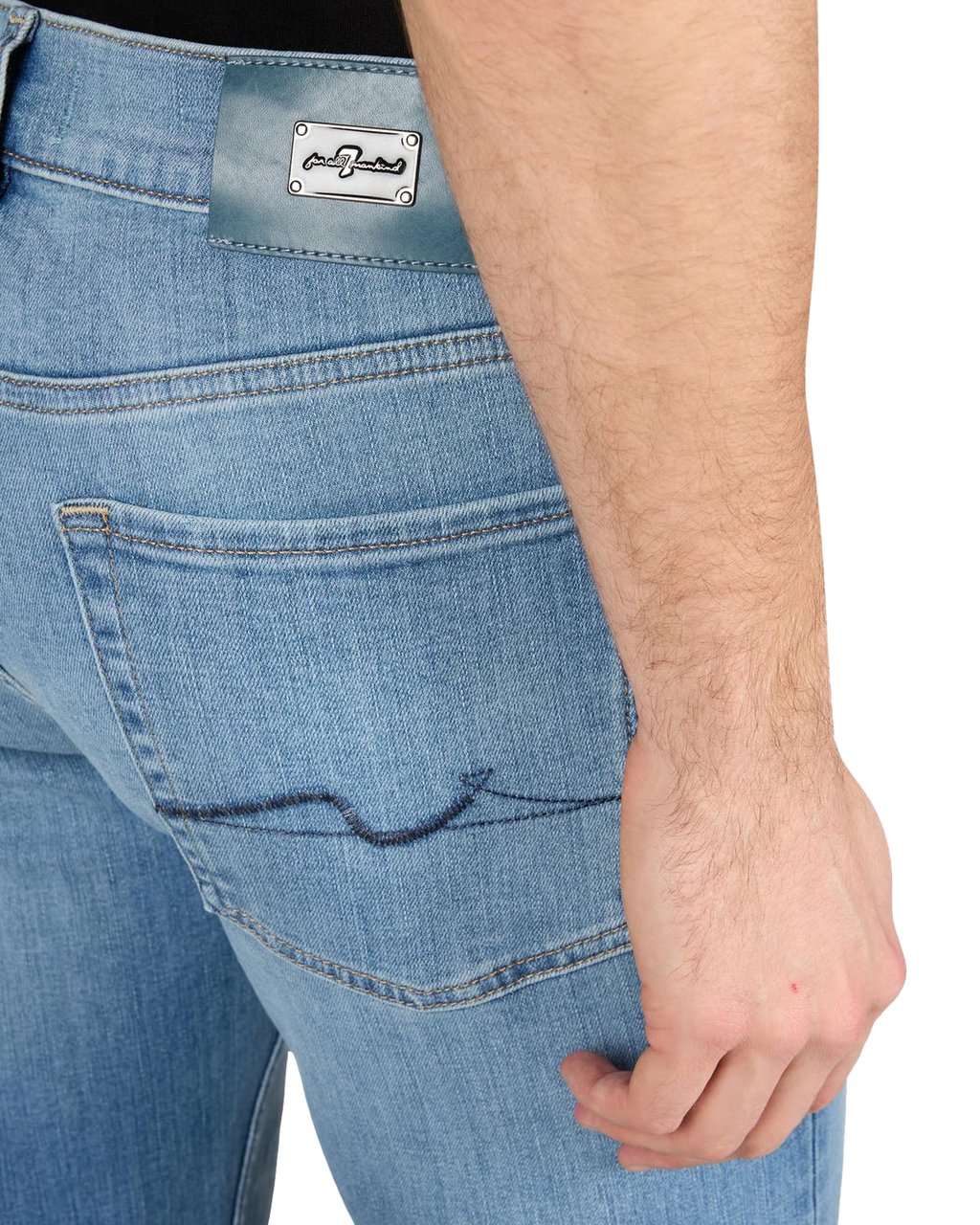 7 For All Mankind Heren Slimmy Raincloud Blauw