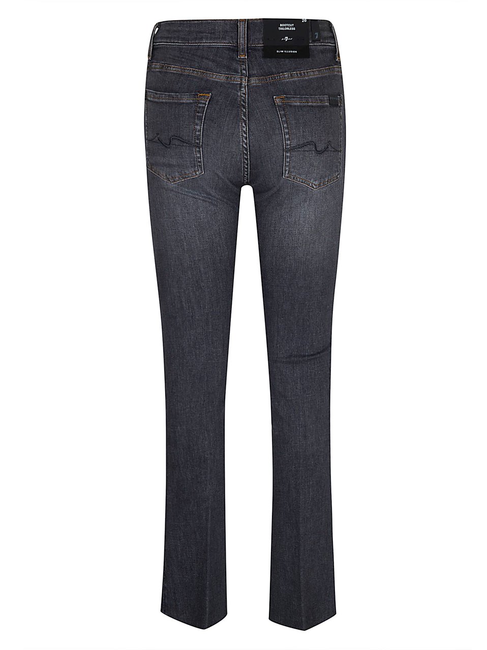 7 For All Mankind Bootcut Jeans in Slim Illusion Denim with Subtle Fading Grijs