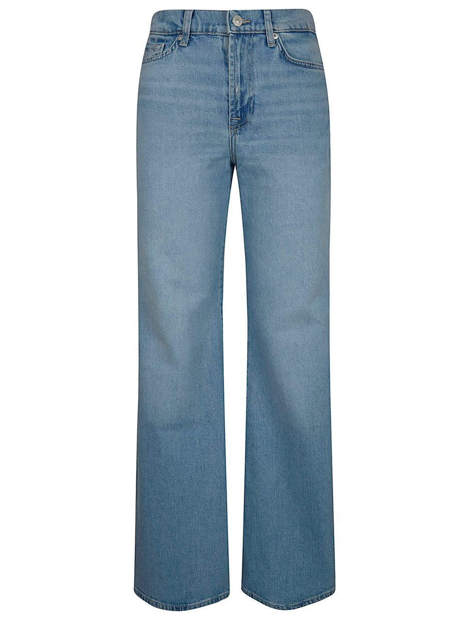 7 For All Mankind High-Waisted Retro Flare Jeans with Classic Five-Pocket Design Blauw