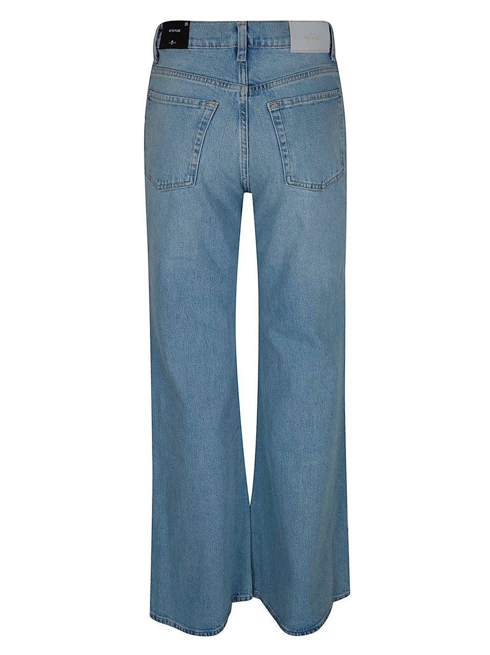 7 For All Mankind High-Waisted Retro Flare Jeans with Classic Five-Pocket Design Blauw