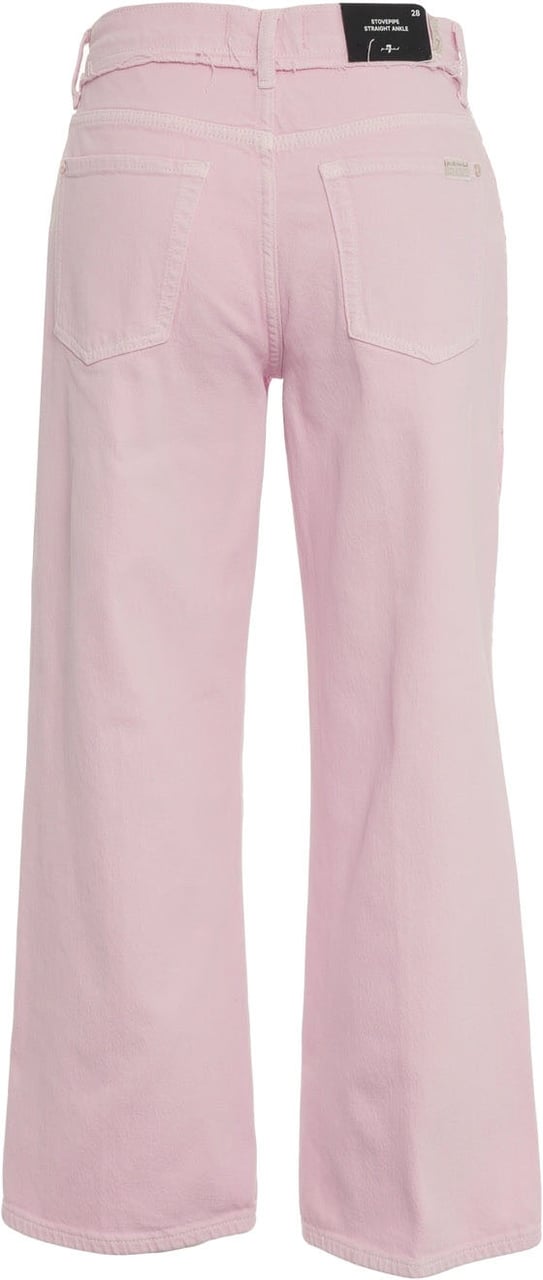 7 For All Mankind Cropped jeans 'Stovepipe' Roze