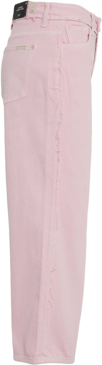 7 For All Mankind Cropped jeans 'Stovepipe' Roze