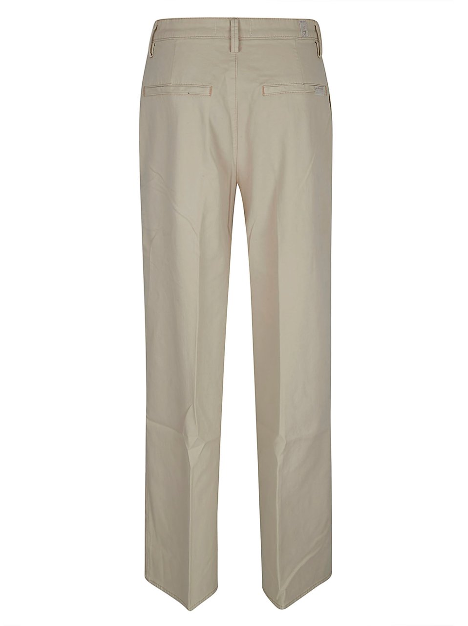 7 For All Mankind High-Waisted Wide Trousers with Front Pleats and Structured Fit Neutraal