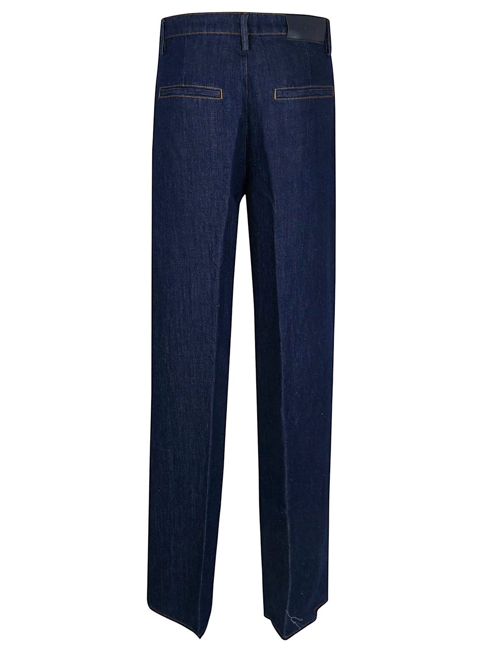 7 For All Mankind High-Waisted Wide Trousers with Pleated Front and Belt Loops Blauw