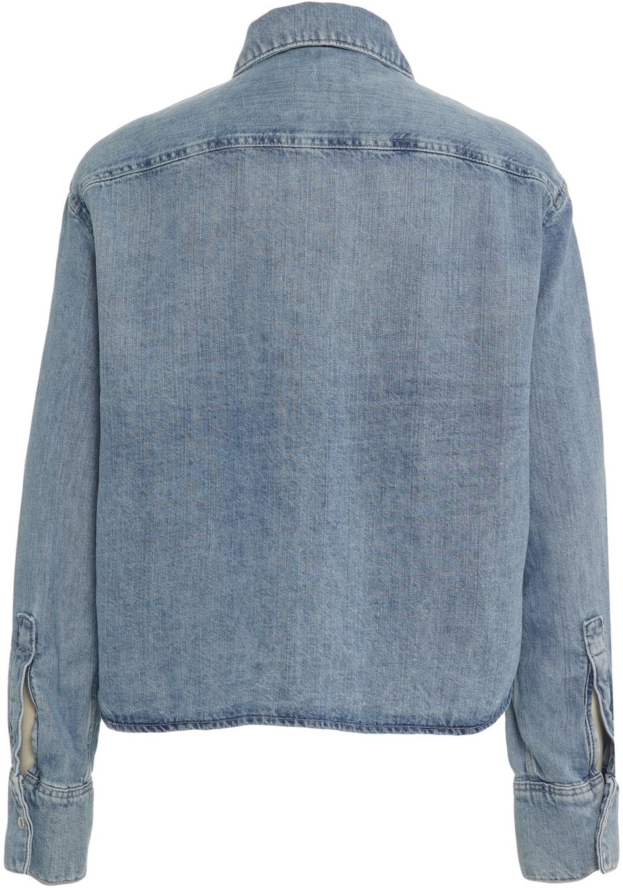 7 For All Mankind Denim blouse 'Ivy' Blauw