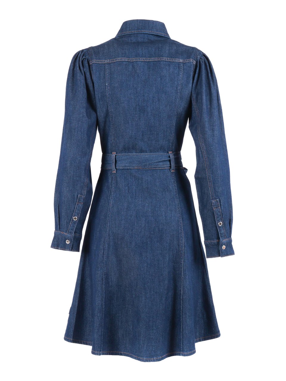 7 For All Mankind Halona Puff Sleeve Mini Dress Groen