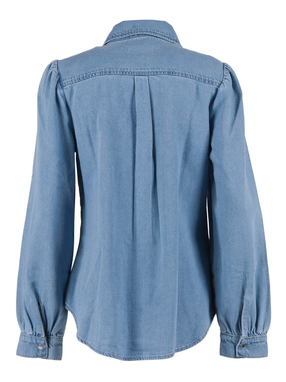 7 For All Mankind Hana Puff Sleeve Shirt Blauw