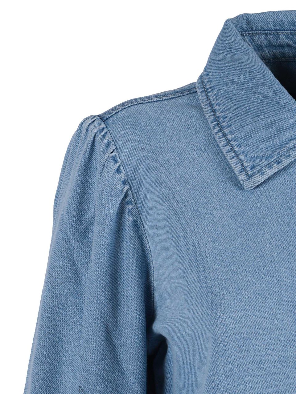 7 For All Mankind Hana Puff Sleeve Shirt Blauw