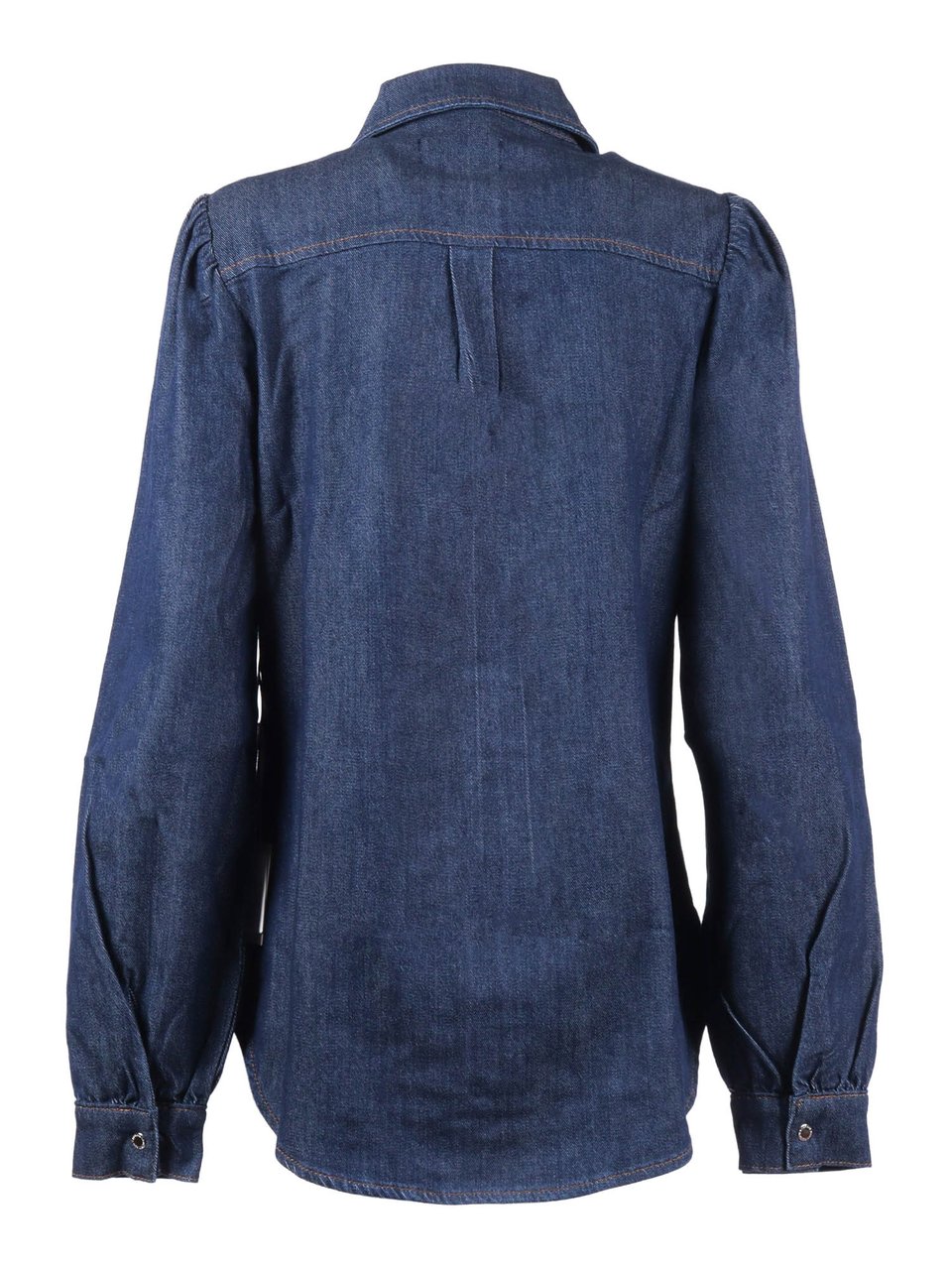 7 For All Mankind Halona Puff Sleeve Shirt Groen