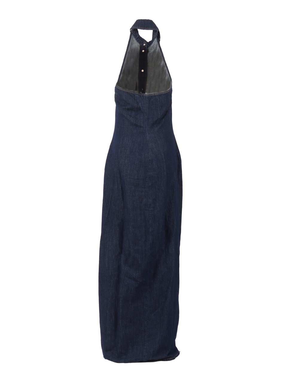 7 For All Mankind Blossom Halter Shirt Maxi Dress Zwart