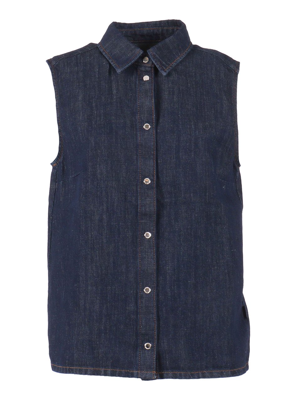 7 For All Mankind Blossom Textured Sleeveless Shirt Zwart