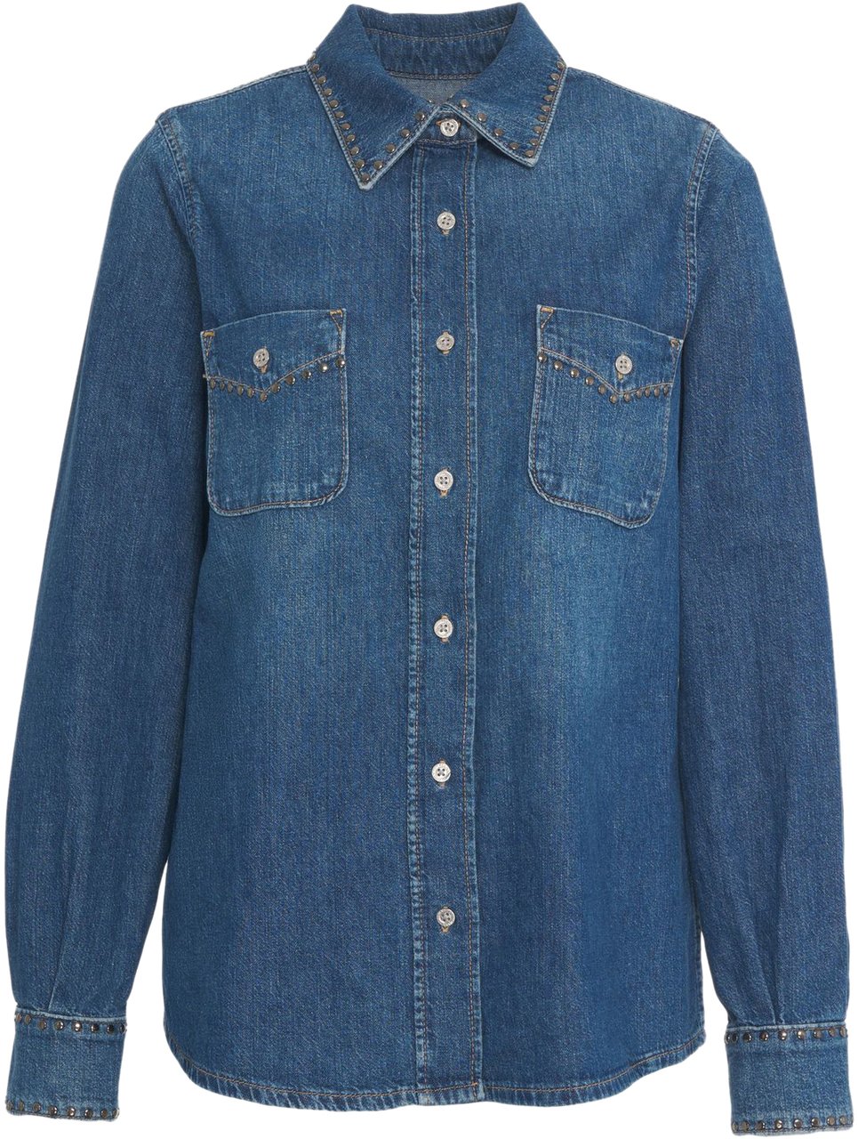 7 For All Mankind Denim blouse Blauw