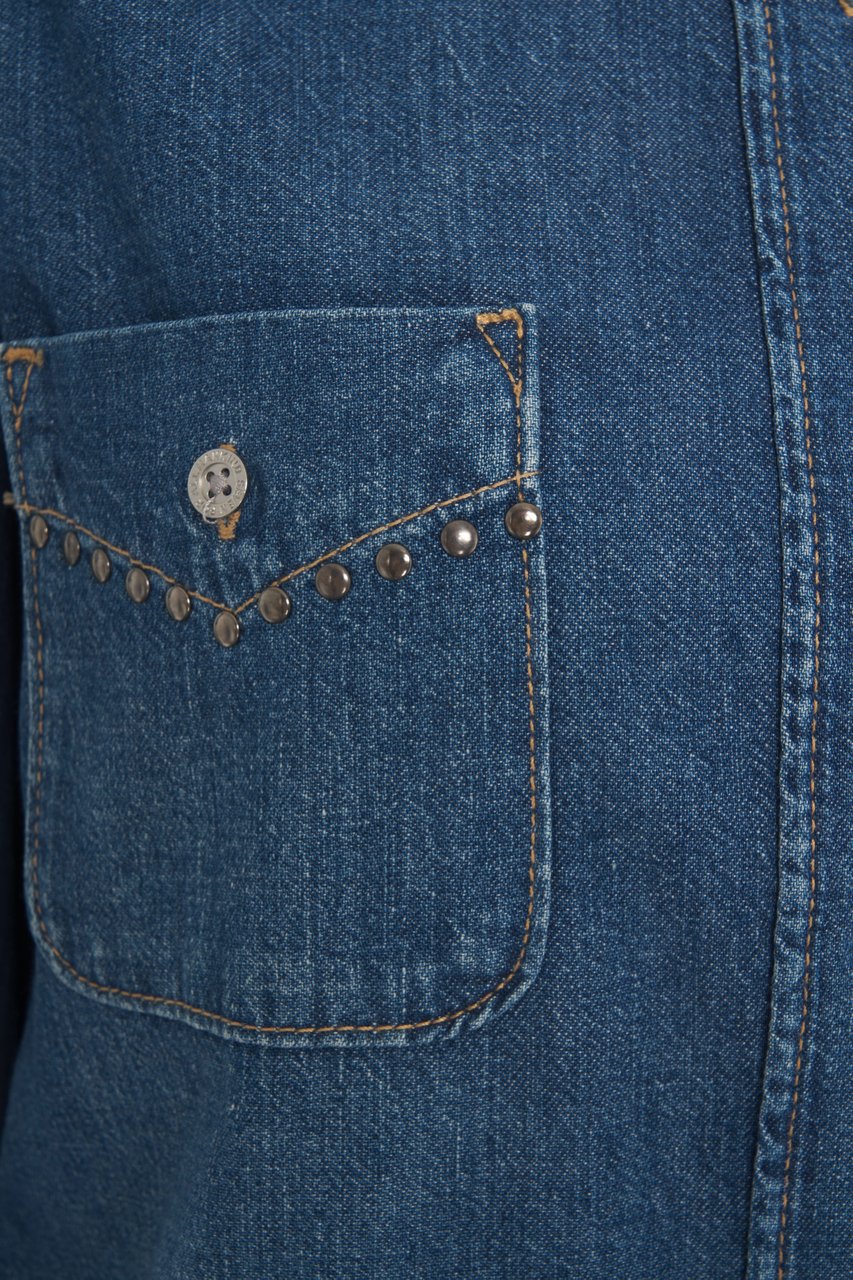 7 For All Mankind Denim blouse Blauw