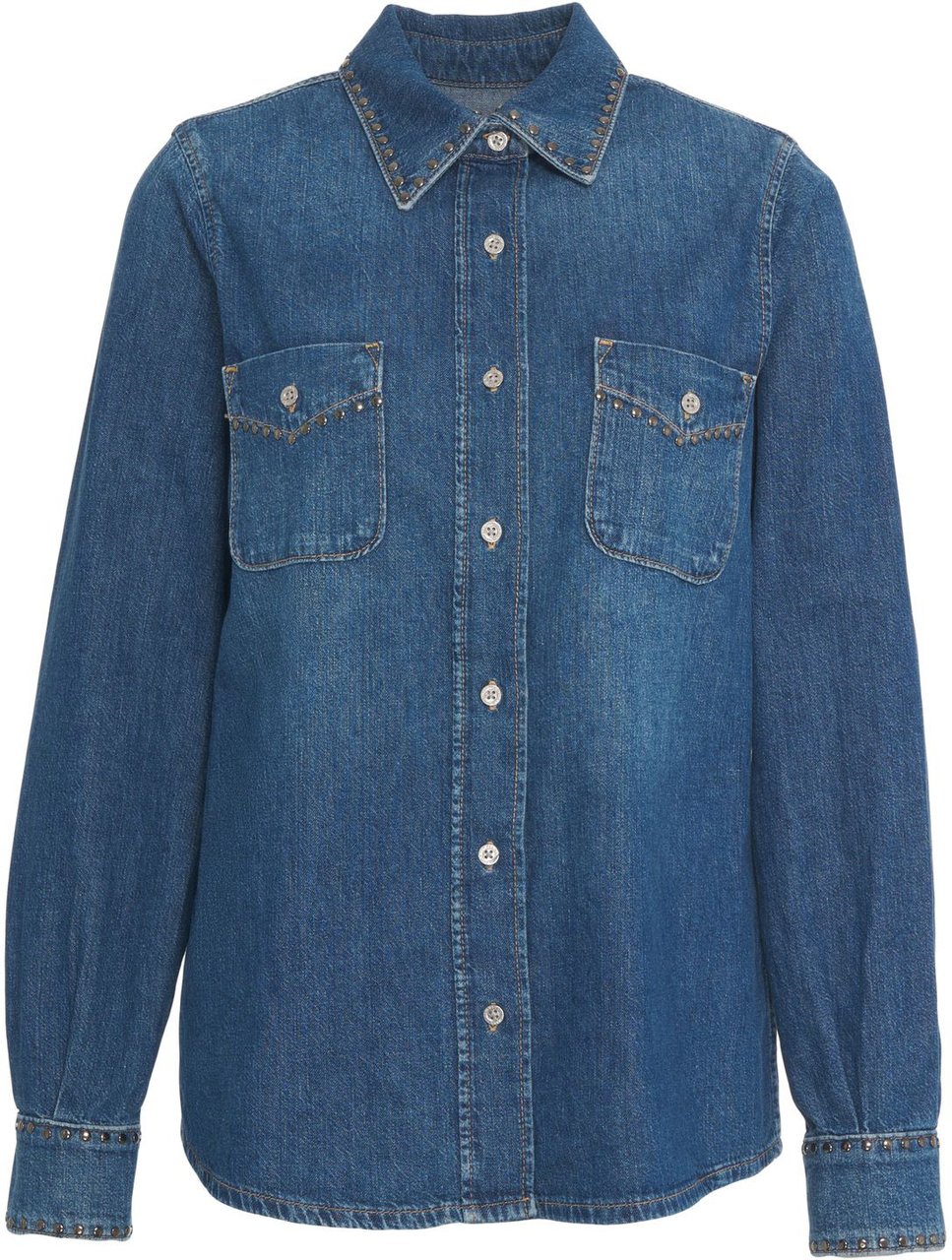 7 For All Mankind Denim blouse Blauw
