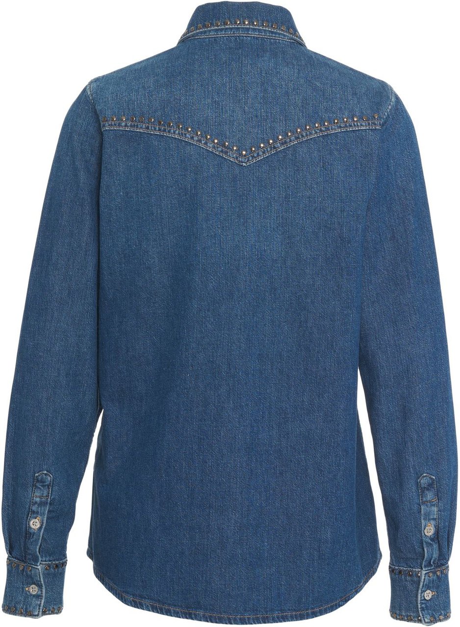 7 For All Mankind Denim blouse Blauw