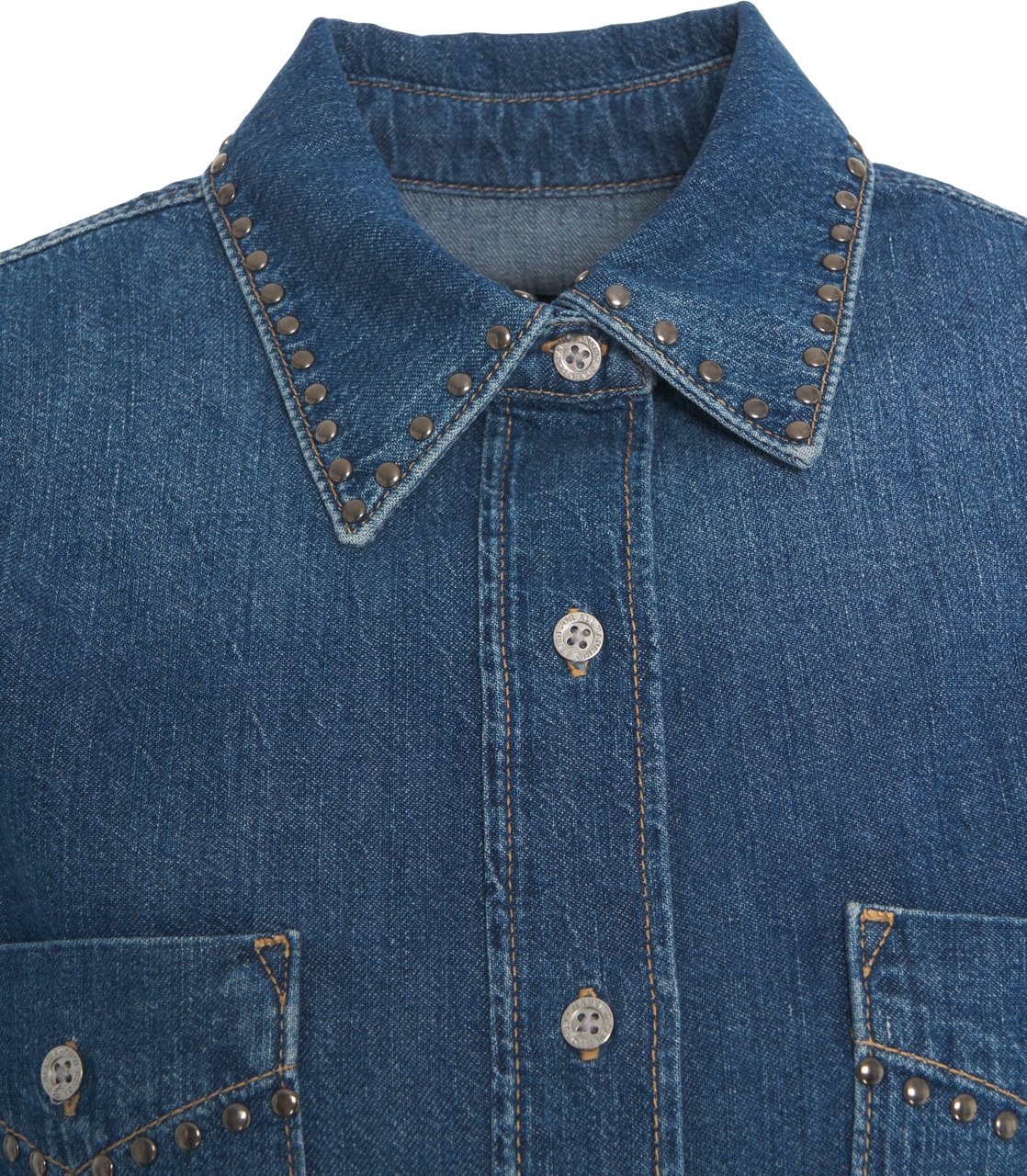 7 For All Mankind Denim blouse Blauw