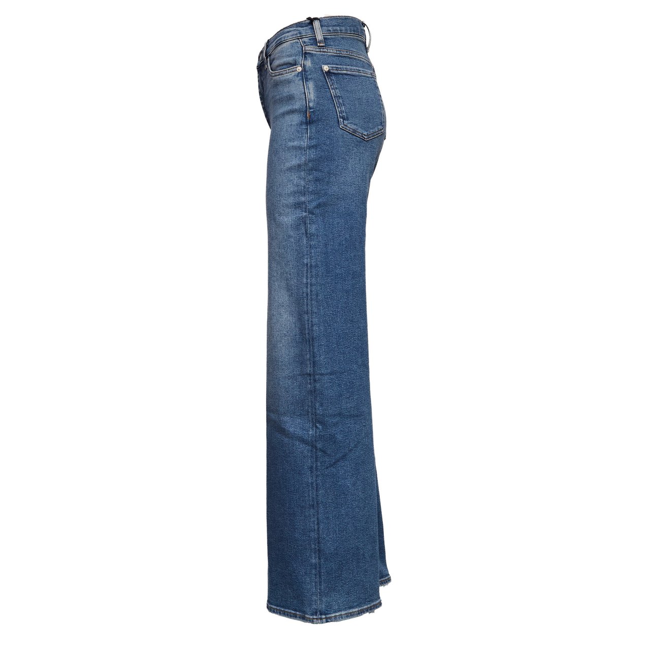 7 For All Mankind Lotta Tailorless Oceanstone Wide Jeans Blauw