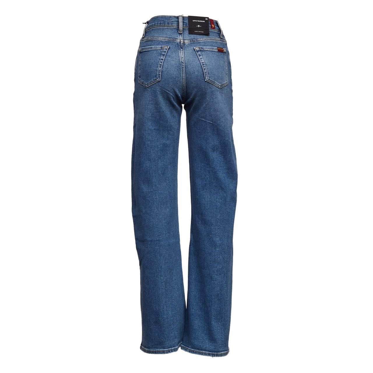 7 For All Mankind Lotta Tailorless Oceanstone Wide Jeans Blauw