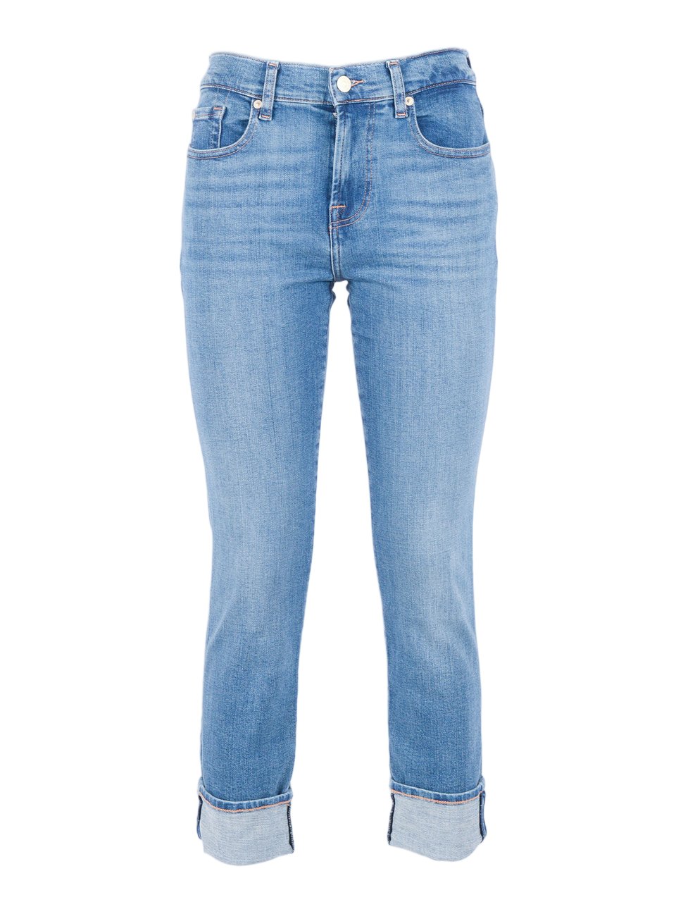 7 For All Mankind Retro Fade Relaxed Skinny Jeans Blauw