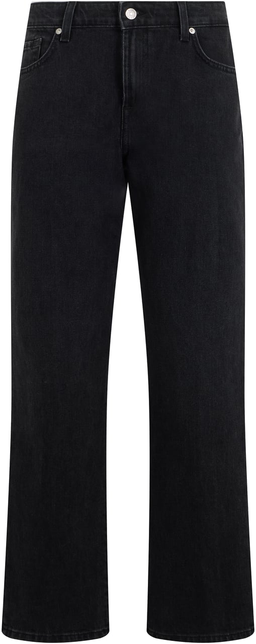 7 For All Mankind Straight denim jeans in cotton Zwart