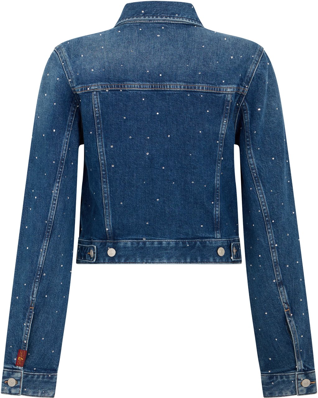 7 For All Mankind Cropped denim jacket Blauw
