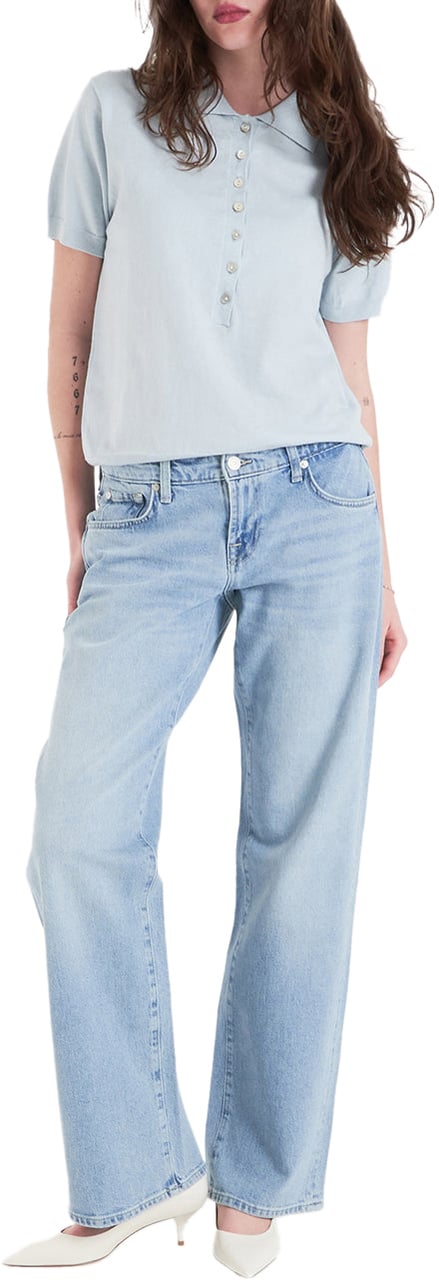 7 For All Mankind Jeans 'Low Straight' Blauw