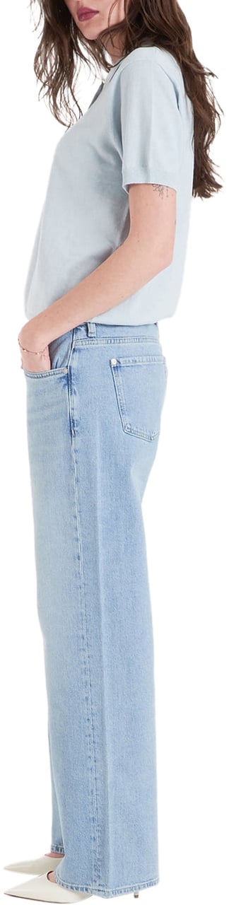 7 For All Mankind Jeans 'Low Straight' Blauw