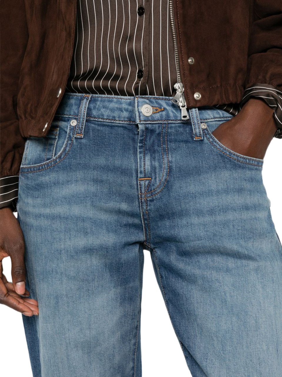 7 For All Mankind Jeans Navy Blauw
