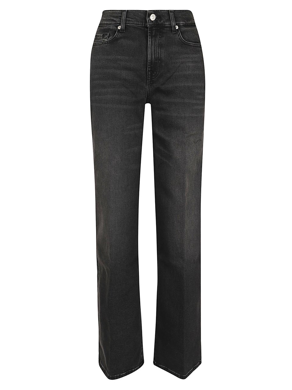 7 For All Mankind Washed Black Luxe Vintage Jeans Zwart