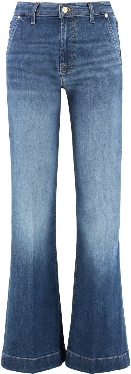 7 For All Mankind Modern Dojo High-rise flared jeans Blauw