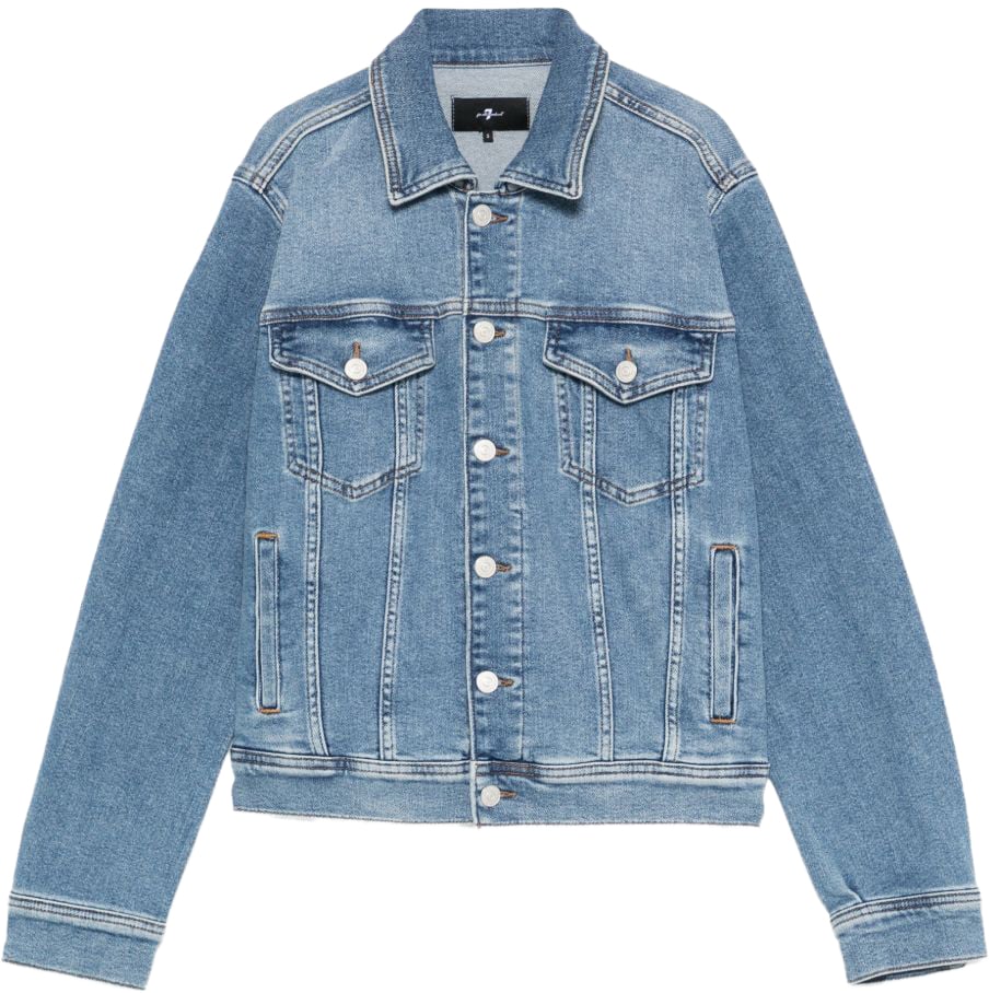 7 For All Mankind Coats Clear Blue Blauw