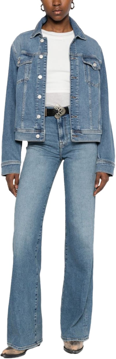 7 For All Mankind Coats Clear Blue Blauw