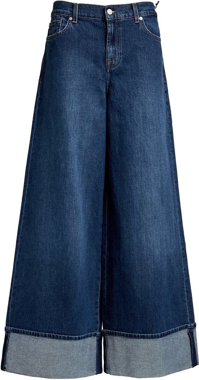 7 For All Mankind Jeans Marie Wide Leg Radar With Wide Cuff Blauw